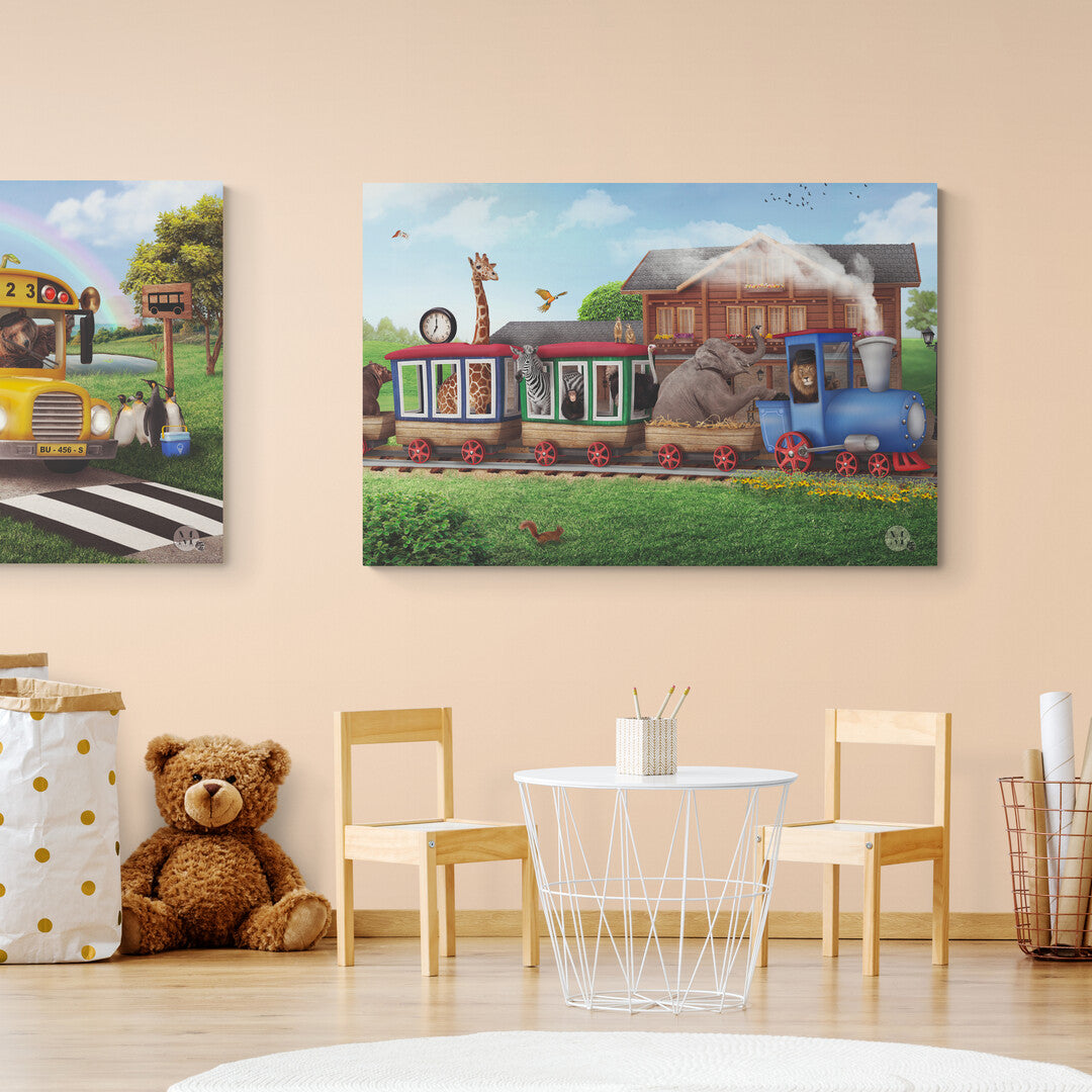 Op een klein stationnetje